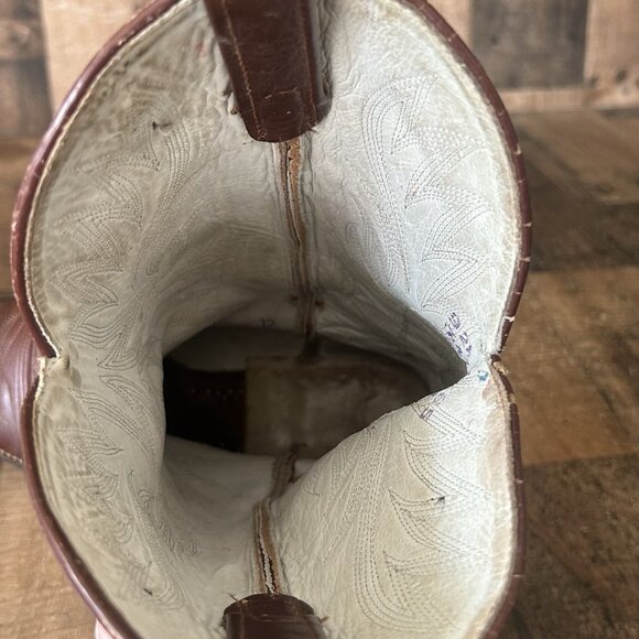 Dan Post Vintage Classic Brown Western Cowboy Boots Mens 12 - Picture 8 of 12